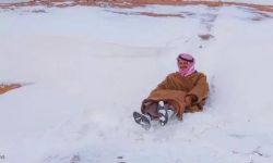 مناطق جنوب الكويت تشهد تساقط الثلوج منذ عشرين عاماً